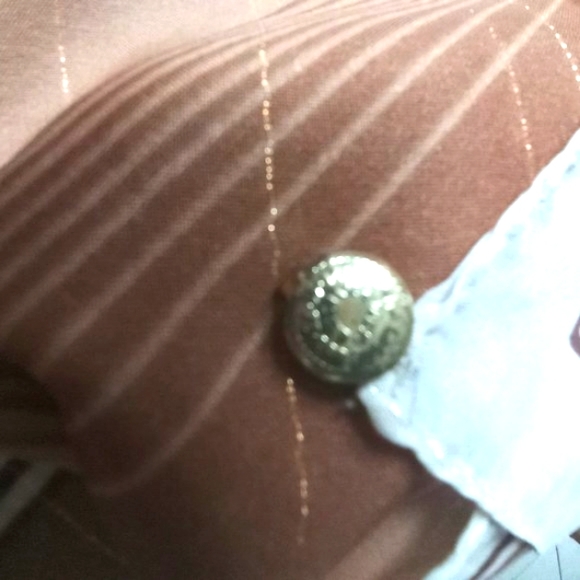 Christian Paris Scarf Gold Threads Tans Beige - Picture 4 of 7